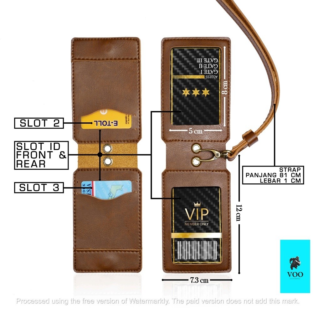 

name tag kulit magnet 1 sisi dan 2 sisi/gantungan id card/lanyard pu leather/lanyard id card