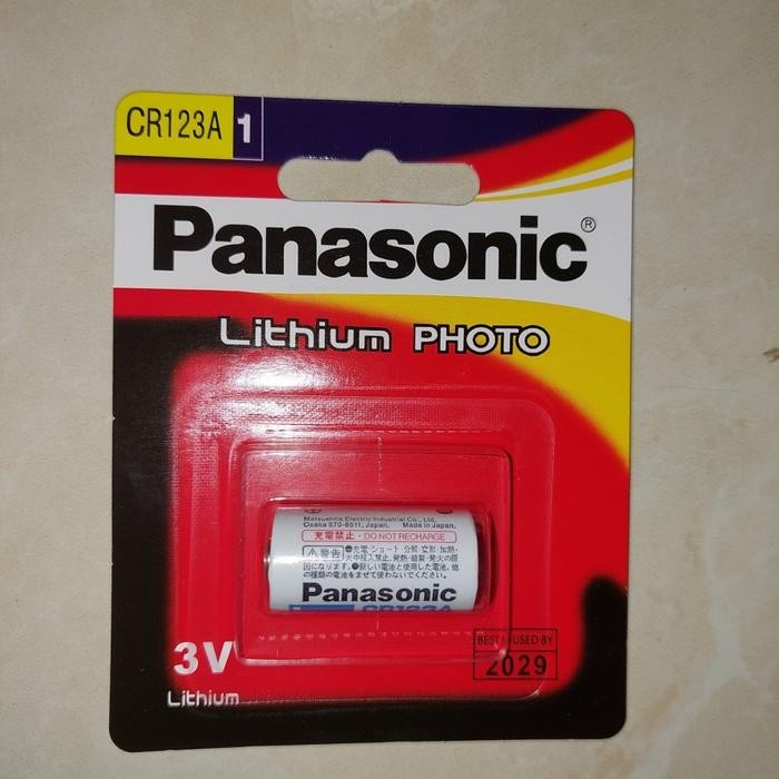 TERLARIS Baterai Panasonic LITHIUM 3V CR123A / Batere CR 123 A / CR123 SALE