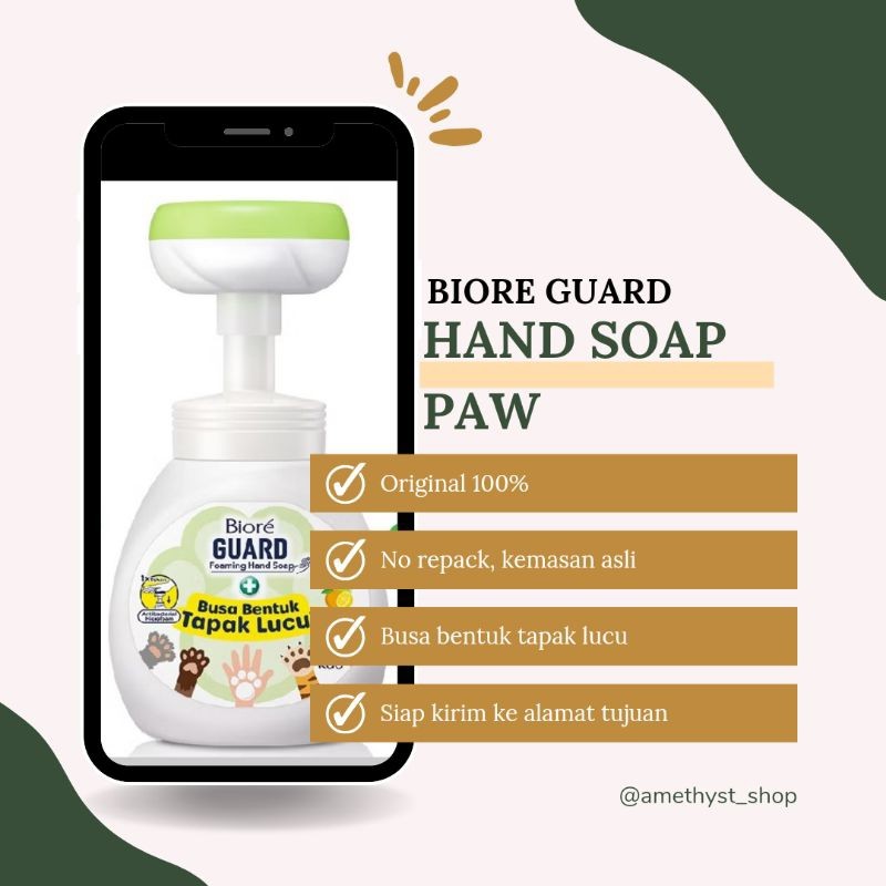 MD [BIORE] Guard Foaming Hand Soap Fresh Antibacterial Paw 200 ml Expired 2027