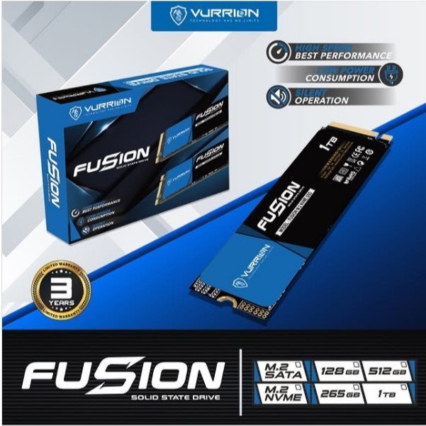 MD SSD VURRION FUSION M.2 NVME 128GB 256GB 512GB - NVME 128GB