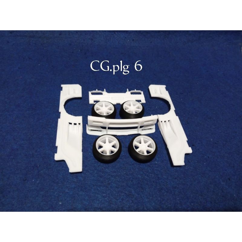 bodykit set velg drift mainan RC cargo truck 1/16