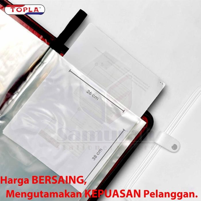 

Document Keeper TOPLA 60 Pocket Polos Folio + seleting / Album Berkas Dokumen Eksklusif isi 60
