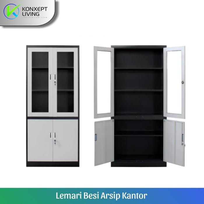 Lemari Arsip setengah kaca Lemari Berkas Filling Cabinet