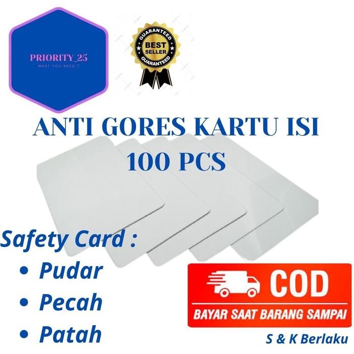 

ANTI GORES KTP SIM ATM ID CARD ISI 100 LEMBAR
