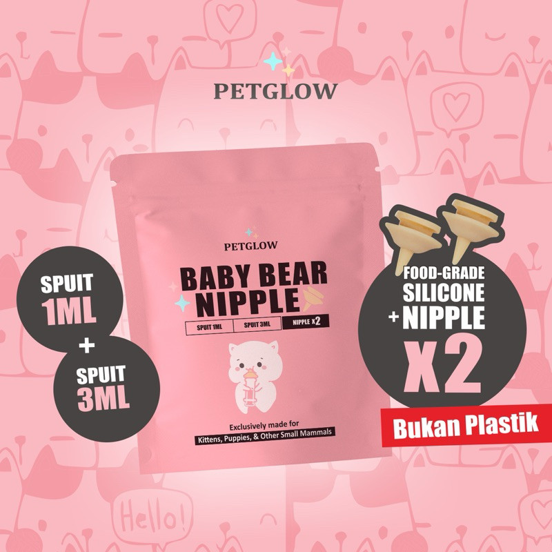 Petglow Baby Bear Miracle Nipple Dot Spuit Spet Anak Kucing Kitten dan Puppy