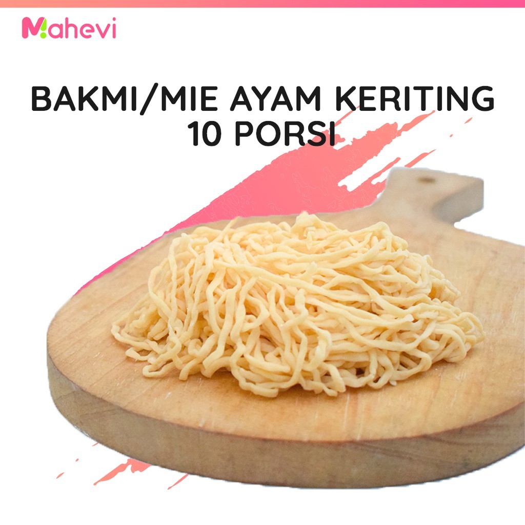 

Mie Mentah Keriting Premium Halal untuk Mie Ayam/Bakmi 1 Box Isi 10 Porsi