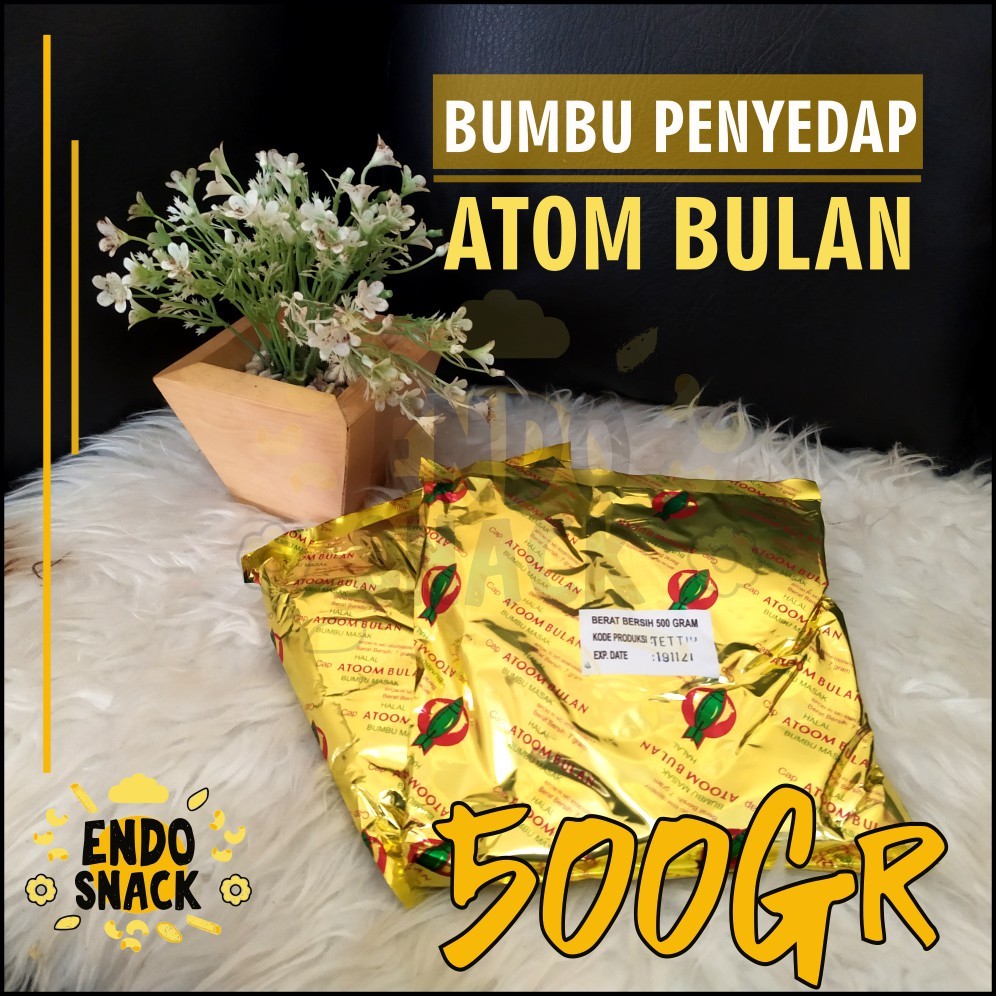 

Atom Bulan 500 Gr Bumbu Penyedap Cap Atoom Bulan Bumbu Cilok Bumbu Masak Baso Aci