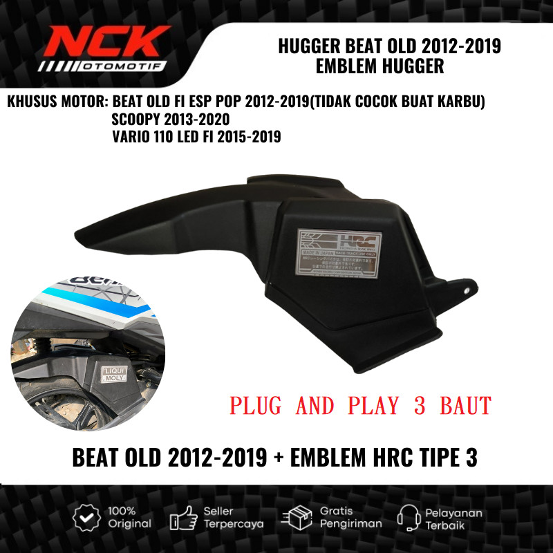 Tahan Lama Spakbor Kolong Beat Fi Esp Pop Street Old 2012 Sampai 2019+Emblem Stainless