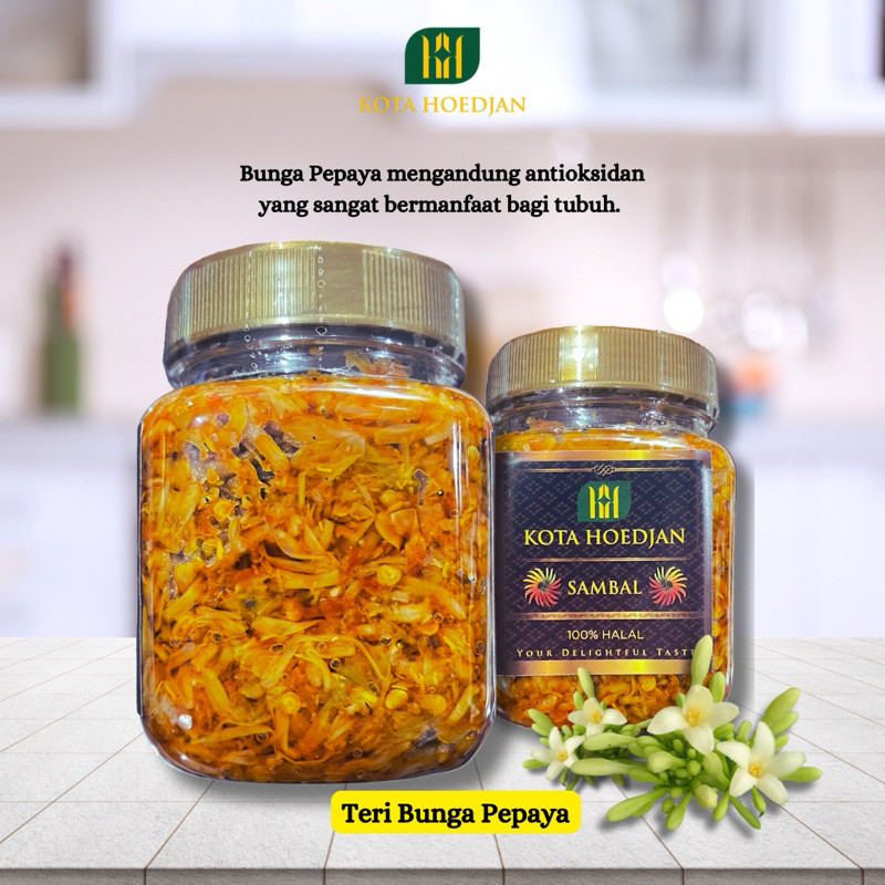 

[Ready Siap Kirim] Teri Medan + Bunga Pepaya - Sambal Kota Hoedjan