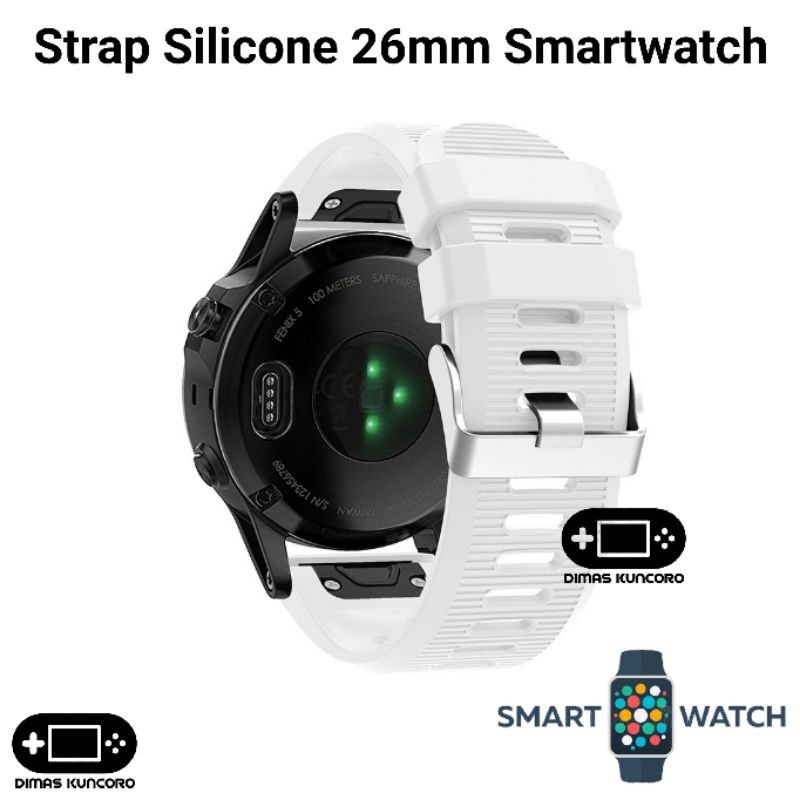 Strap Silicone 26mm zeblaze vibe 3 hr ecg pro silikon silicon tali jam tangan