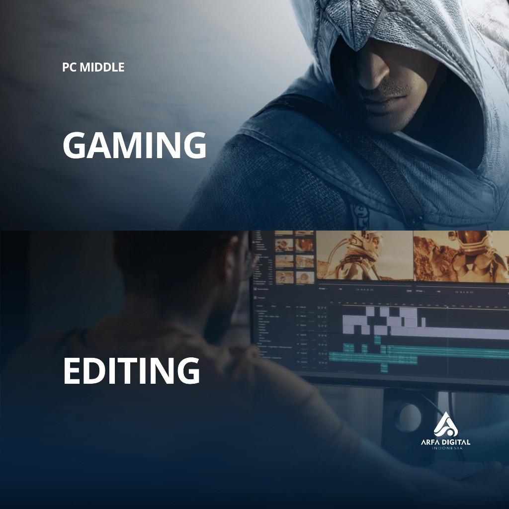 PC Rakitan Live Streaming Editing Full Set Lengkap Intel Core i7 4790 RAM 16GB SSD 256GB NVME HDD