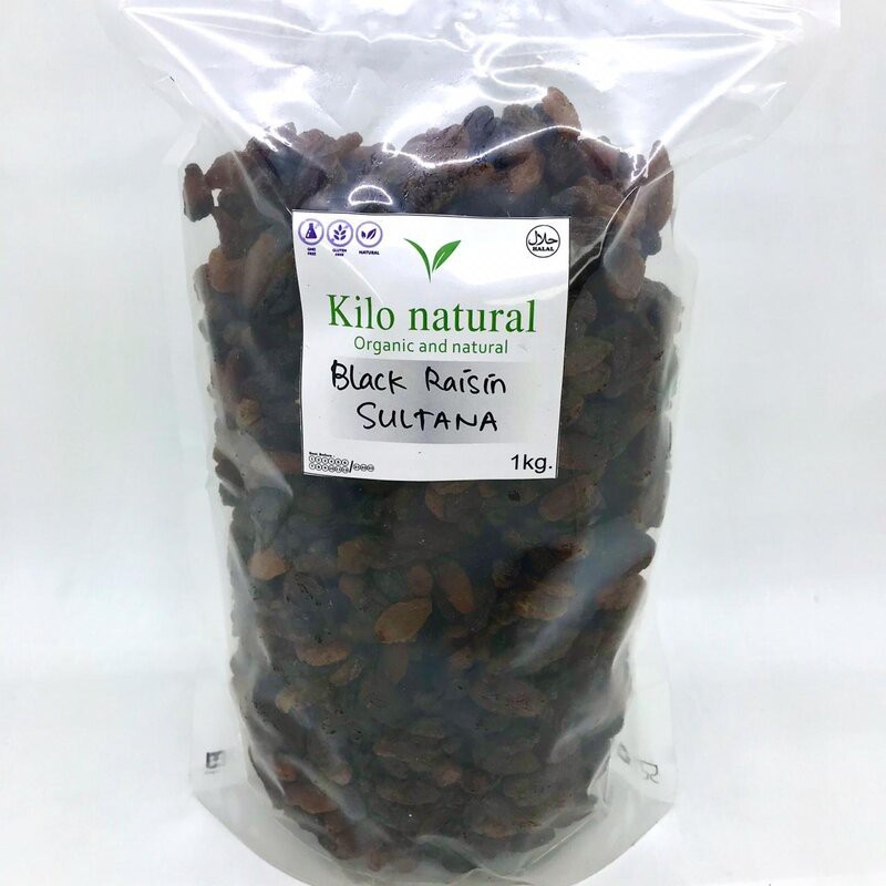 

BLACK RAISIN SULTANA 1KG / KISMIS HITAM SULTANA 1KG