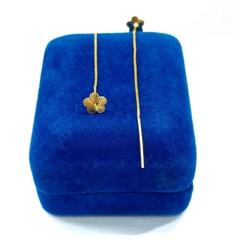 Anting Jarum Dewasa Perak 925 Lapis Emas 24K