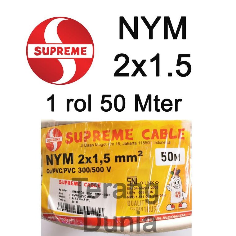 Nym 2X1.5 Supreme Kabel Tunggal 2X1.5 Supreme Kabel Nym Supreme 2X1.5