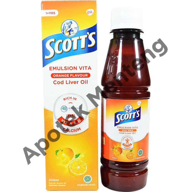 Scott's Emulsion 200 Ml - Untuk Pertumbuhan Tinggi Badan Anak