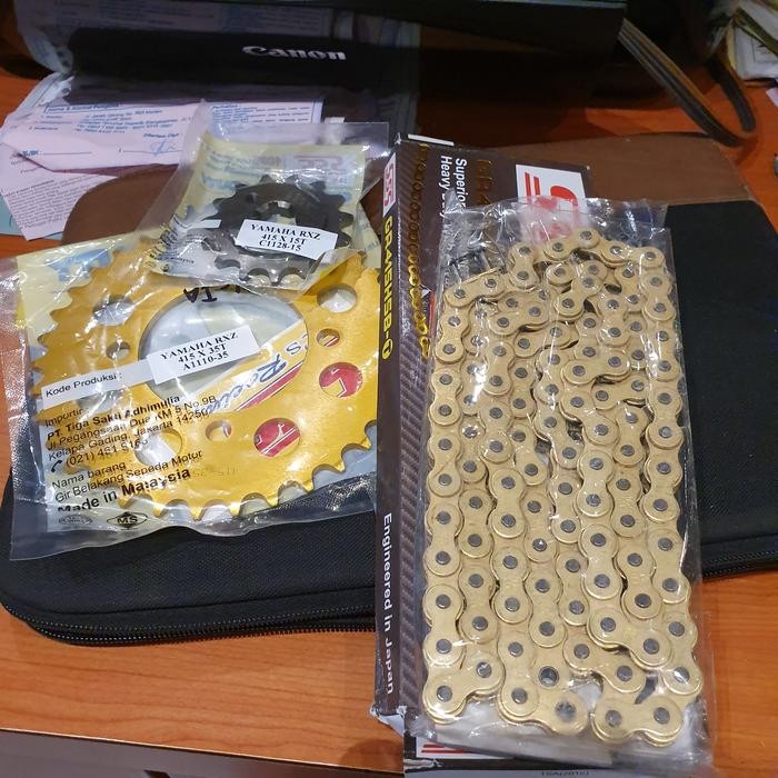 Gear Set Sss Rx King 415 35 Gold Aluminium Gir Depan Rantai 415 120
