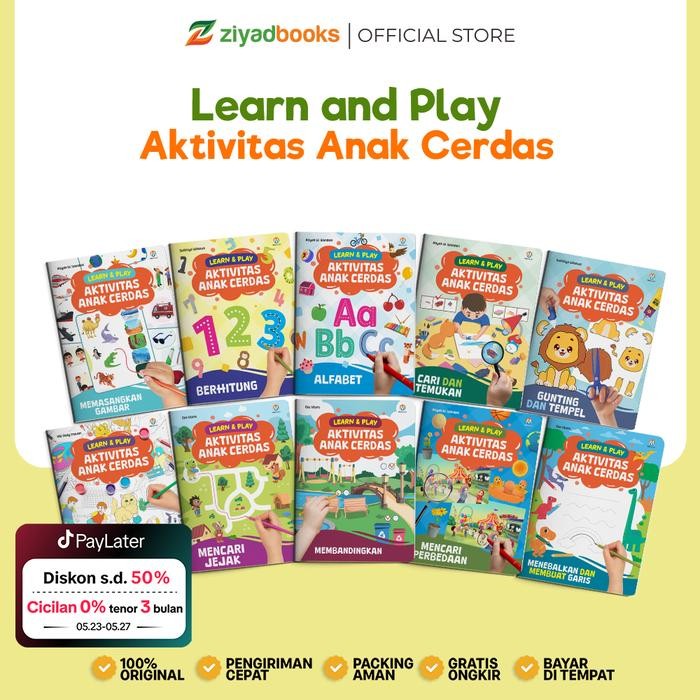 

(Isi 10 Buku) Buku Aktivitas Anak Lengkap Learn & Play : Aktivitas Anak Cerdas - Busy Books Kids