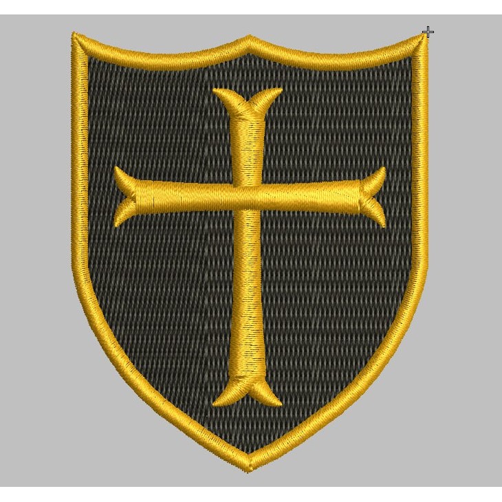 NEAR PATCH BORDIR KNIGHT TEMPLAR CELTIC/SALIB SHIELD LOGO/AKSESORIS