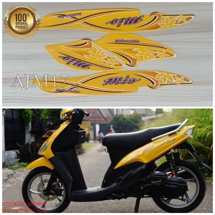 PREMIUM (ORI) STRIPING MIO SPORTY 2004 KUNING kualitas original