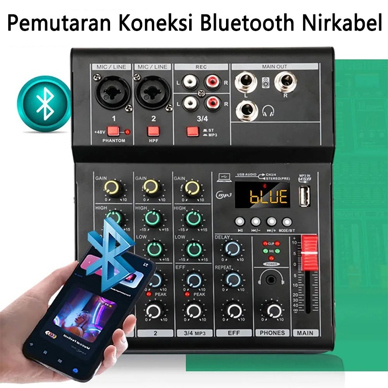 MICO Mixer 4 chanel /mixer audio/mixer 4 chanel murah/mixer mini/Professional Soundcard USB