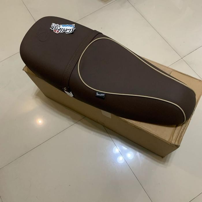 PREMIUM Jok Panjang Vespa PX / New PX / PS / Exclusive Import Coklat