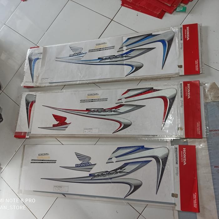 PREMIUM striping stiker Honda Tiger Revo Merah Biru Ori Original AHM