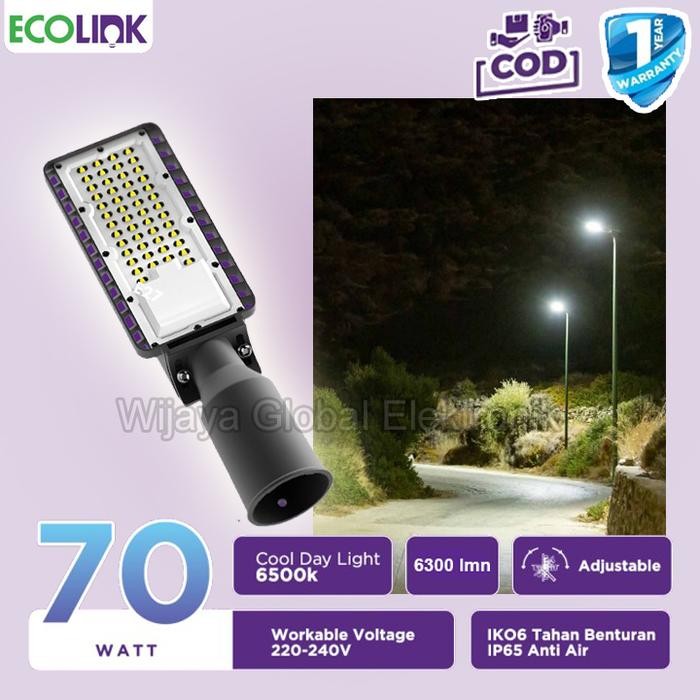 Lampu Jalan LED ECOLINK PJU SNI Tahan Air 70 Watt PJU 70W W 70Watt