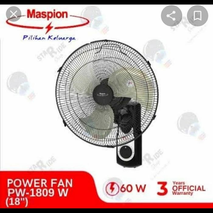 Kipas Angin Dinding Maspion Power Fan Pw-1809