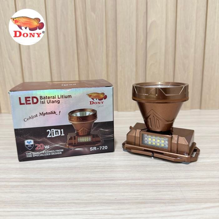 Senter Kepala Dony SR-720 Coklat Metalik 