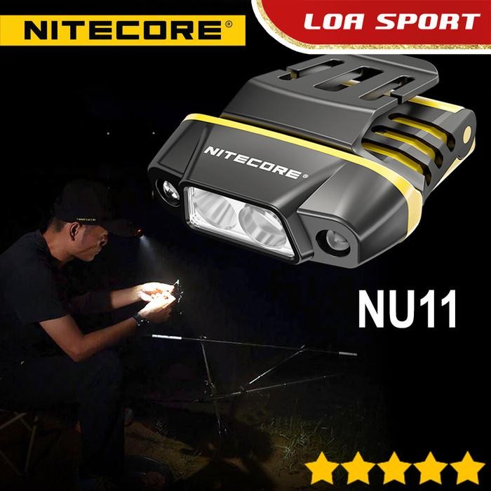 Senter Kepala Clip Jepit Dual Beam Sensor Gerak NITECORE NU11 600mAh