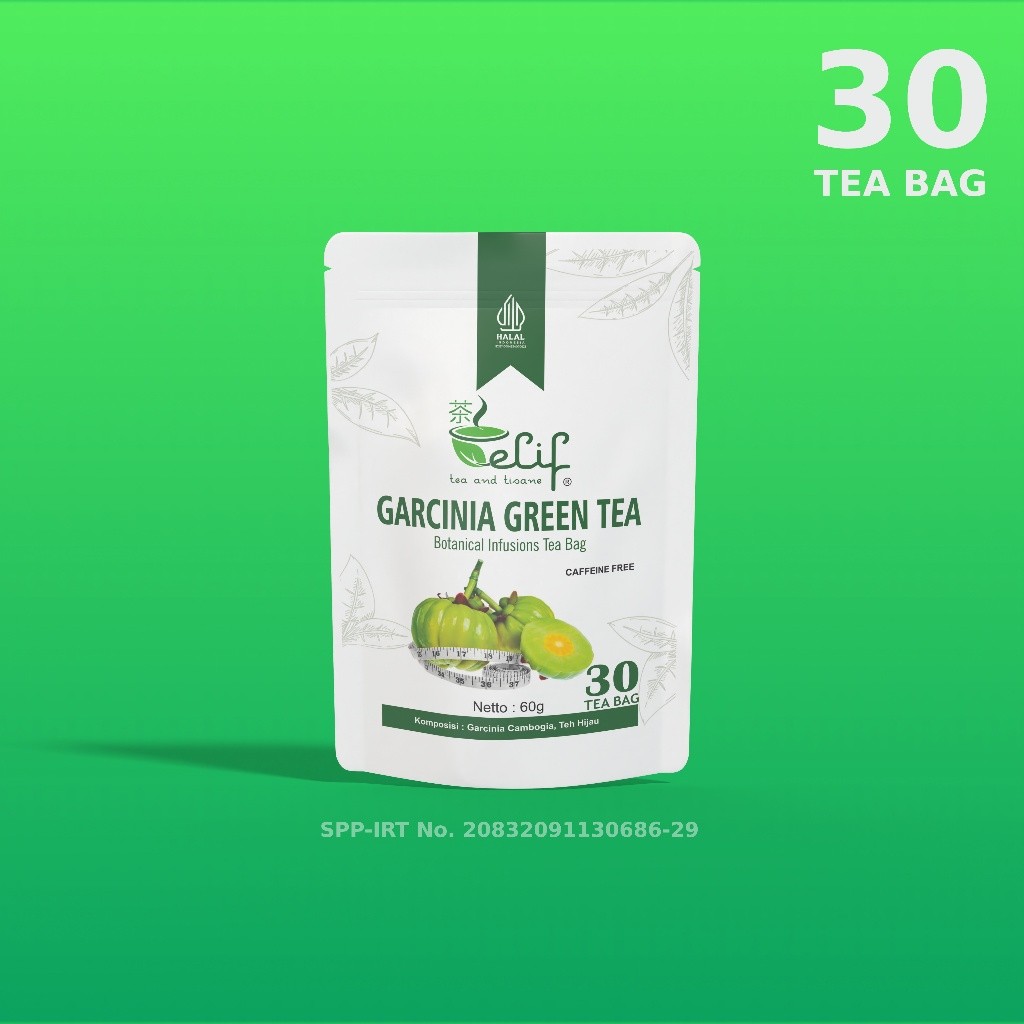

ELIF TEA AND TISANE Garcinia Green Tea Super Diet Detox Slim Teh Peluntur Lemak 30 Tea Bag