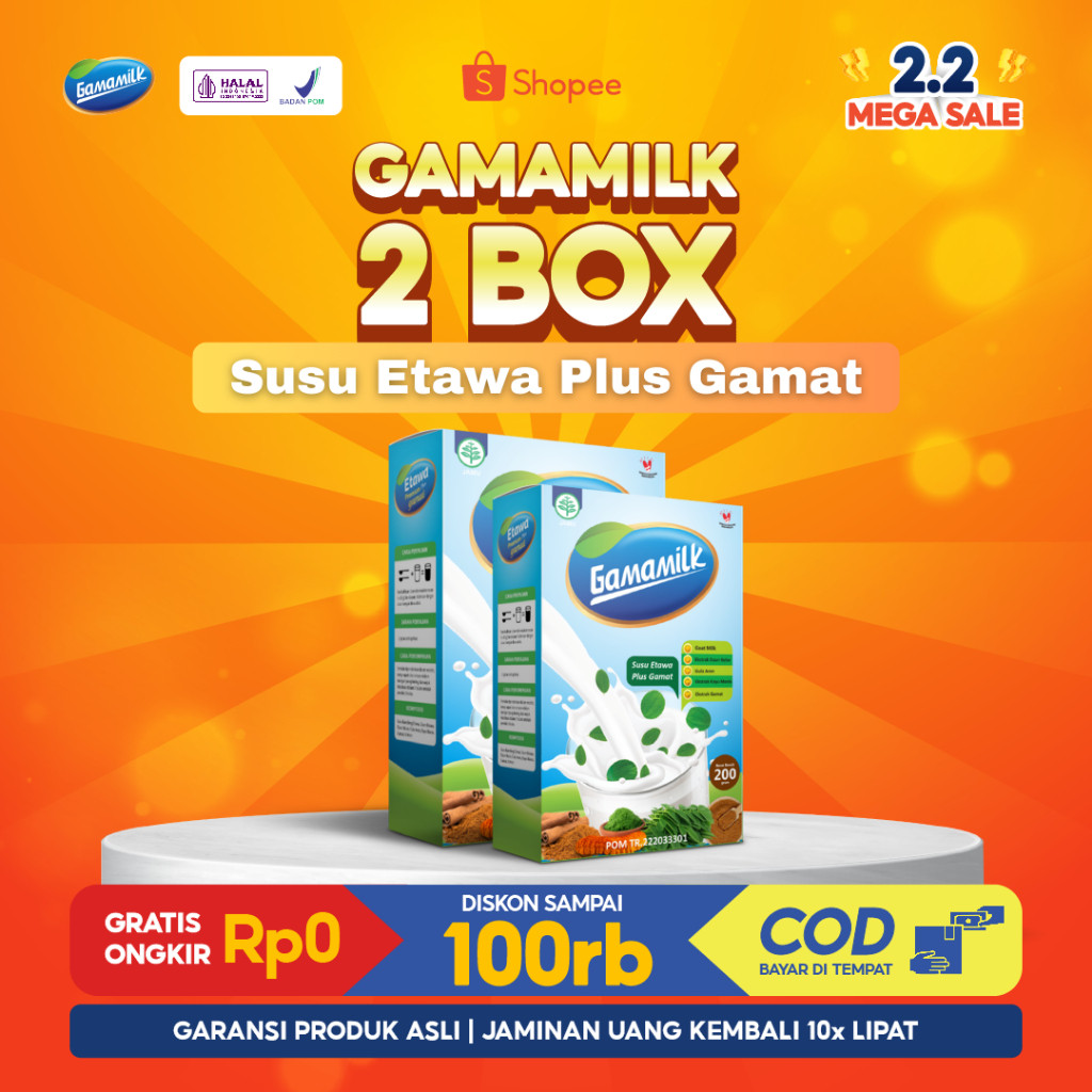 

GAMAMILK PAKET 2 BOX - Susu Etawa Plus Ekstrak Gamat - Original