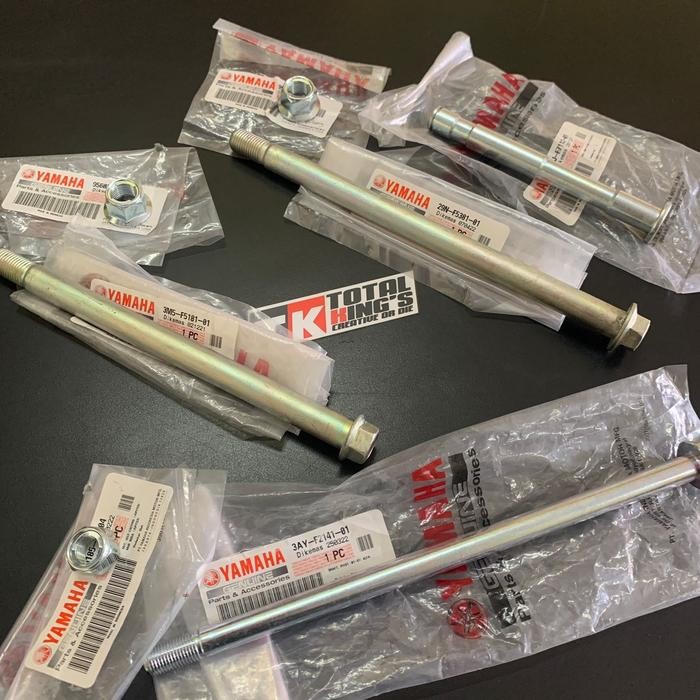 AS DAN MUR RODA DEPAN BELAKANG ARM DAN STANDAR RX KING RX S SPESIAL YT SET KOMPLIT ORIGINAL YAMAHA