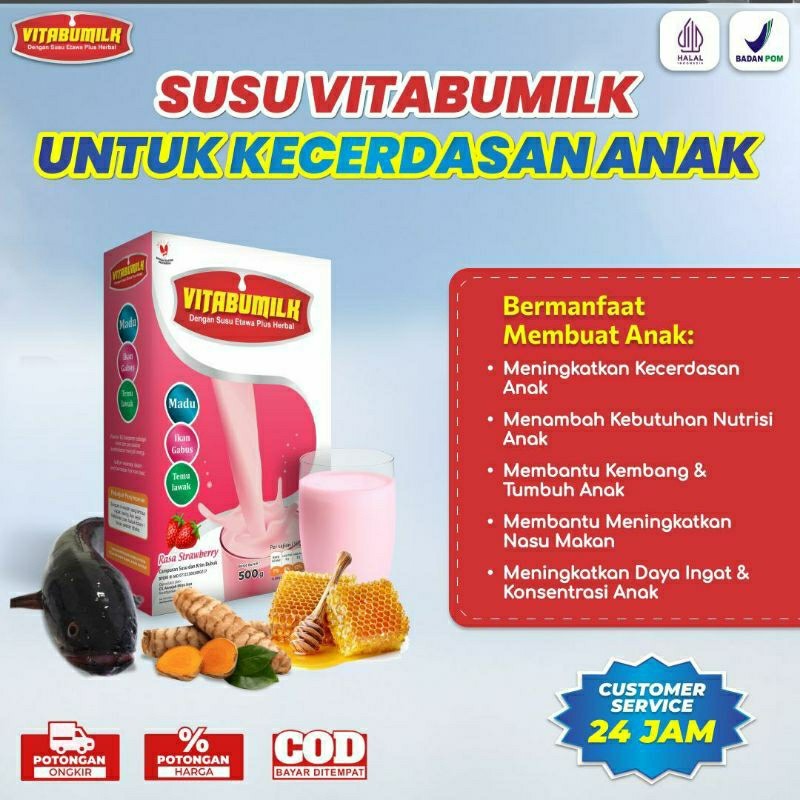 

Susu Kambing Plus Herbal Meningkatkan Kecerdasaan dan Nafsu Makan Vitabumilk 500 gram