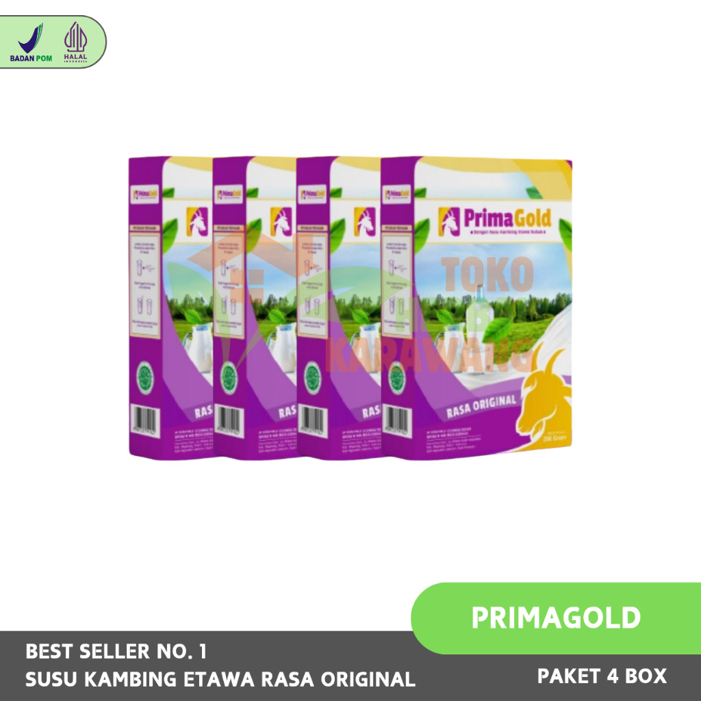 

PAKET 4 BOX PRIMAGOLD / Prima Gold - Susu Kambing Etawa