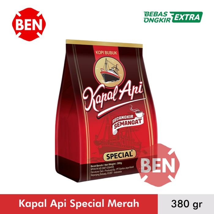 

Terlaris Kopi Kapal Api Spesial Merah 380G 380Gr 380 G Gr Gram - Besar Jumbo Ongkir Termurah
