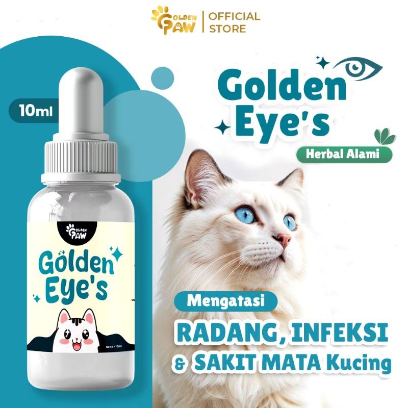 Golden Paw Golden Eye's Obat Tetes Kucing Anti Radang, Infeksi Belekan dan Sakit Kucing