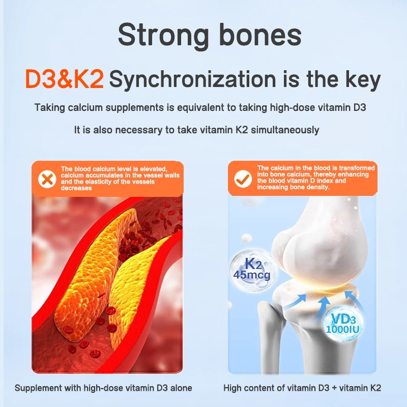 Now Vitamin D3 K2 D-3 1IU K-2 45mcg K2 120 Capsules NOW Foods Supplements ary Supplement