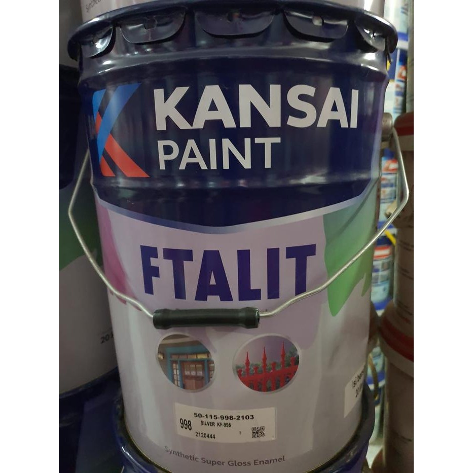 FTALIT KANSAI 20 KG 20KG PAIL CAT KAYU BESI MINYAK 998 KF-998 SILVER