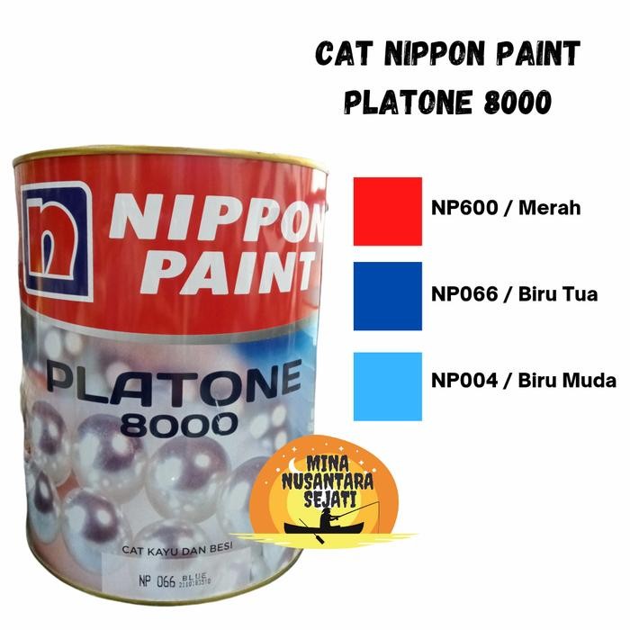 CAT NIPPON PAINT PLATONE 8000 CAT MINYAK, KAYU, BESI - 3,8 Liter