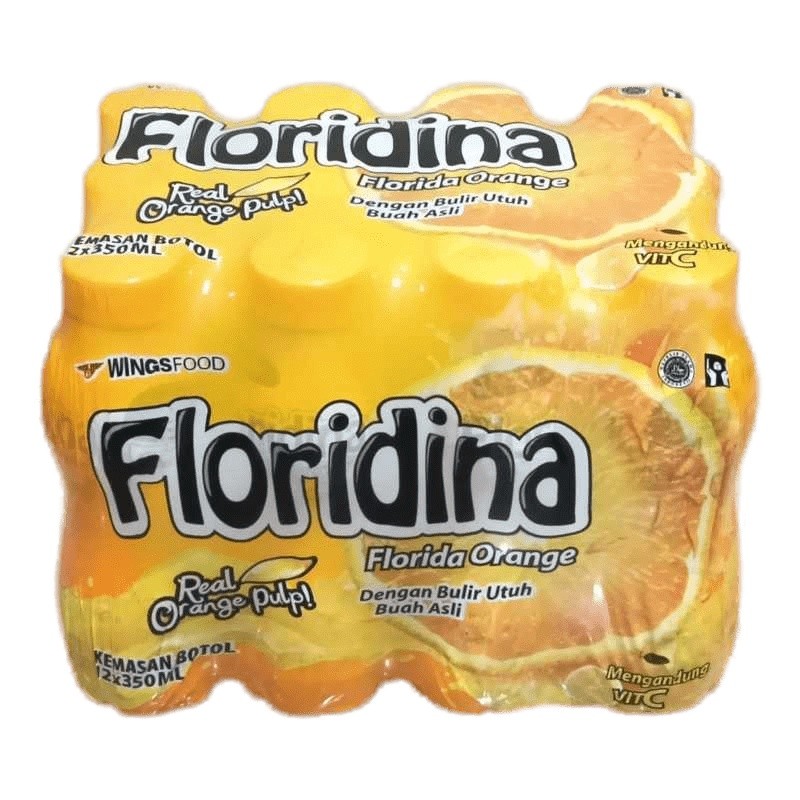 

FLORIDINA KARTON ISI 12 x 350ml REAL ORANGE PULP BULIR BUAH ASLI JERUK COCO BITZ WINGSFOOD BOTOL 350