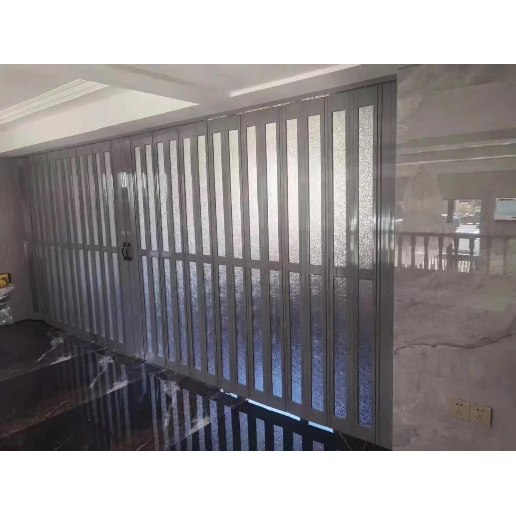 PINTU LIPAT PVC /MOTIF KACA BLUR,BUREM / PINTU KAMAR TIDUR / PINTU PENYEKAT RUANGAN MINIMALIS TAMU