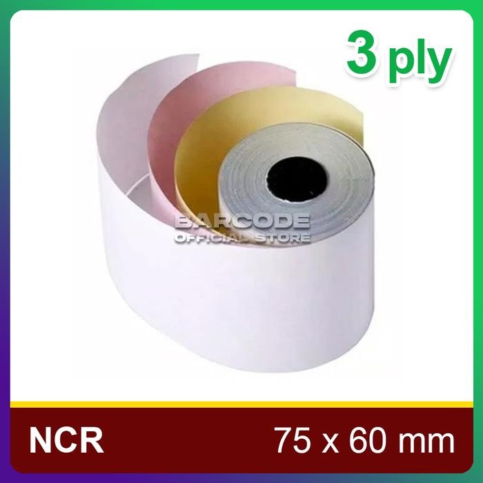 

Terlaris- Kertas Struk Kasir 75 X 60 Mm - 3Ply - Rangkap 3 - Epson Tmu 220