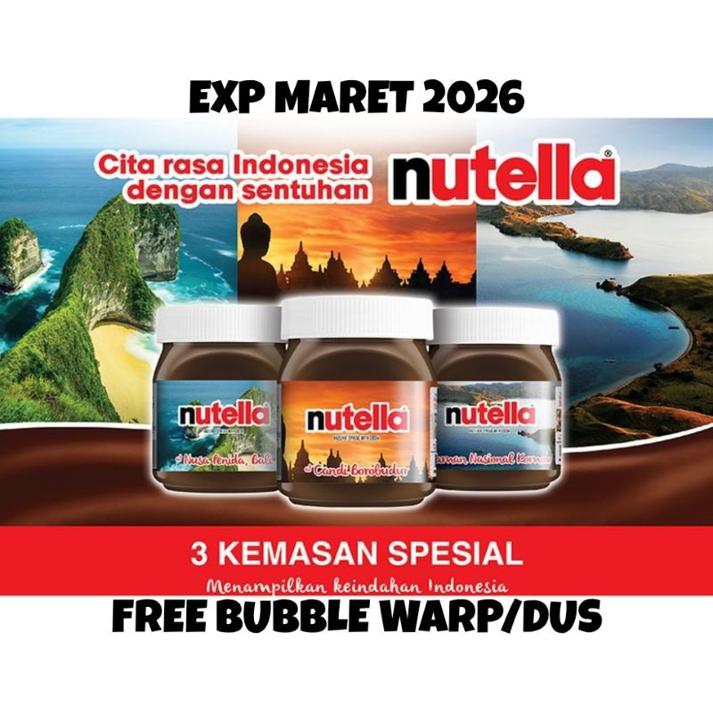 

Nutella Chocolate Hazelnut Spread / Selai Coklat Hazelnut 350 gr