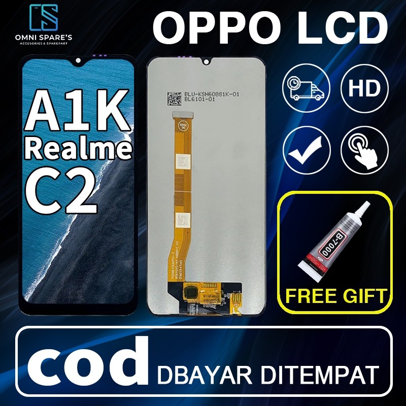 Souyoun - LCD OPPO A1K/REALME C2/ ORI FULLSET TOUCHSCREEN ASLI LAYAR HP COPOTAN
