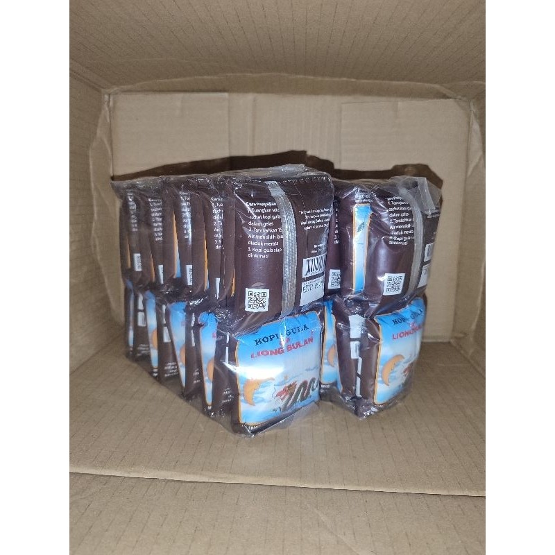 

Kopi + Gula Cap Liong Bulan (1pak X 20 Bks) / Kopi Liong Bulan / Kopi Khas Bogor