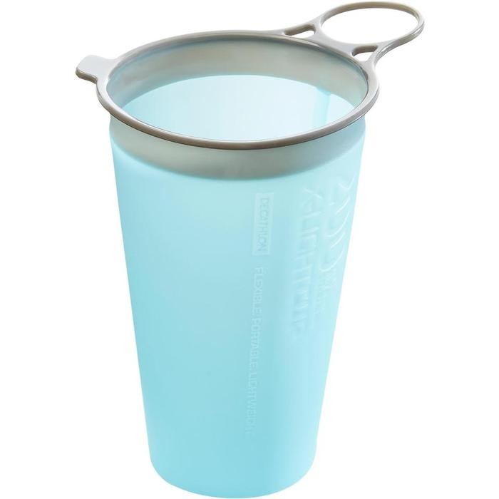 PREMIUM Gelas Lipat Trekking Running Foldable Water Cup Light Blue