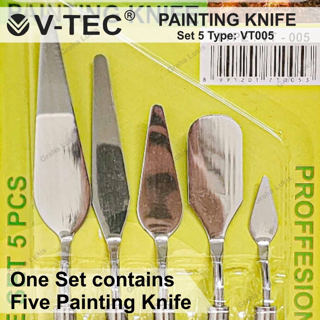 

V-Tec Painting Knives Set 5 / Pisau Palet VT-005 V-Tec Painting Knives