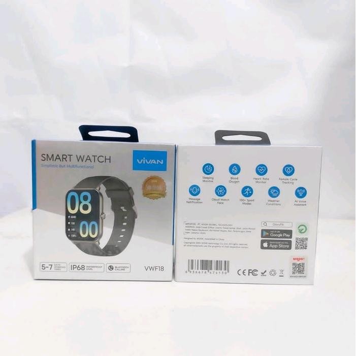 Vivan Vwf18 Smart Watch Ip68 Waterproof Level