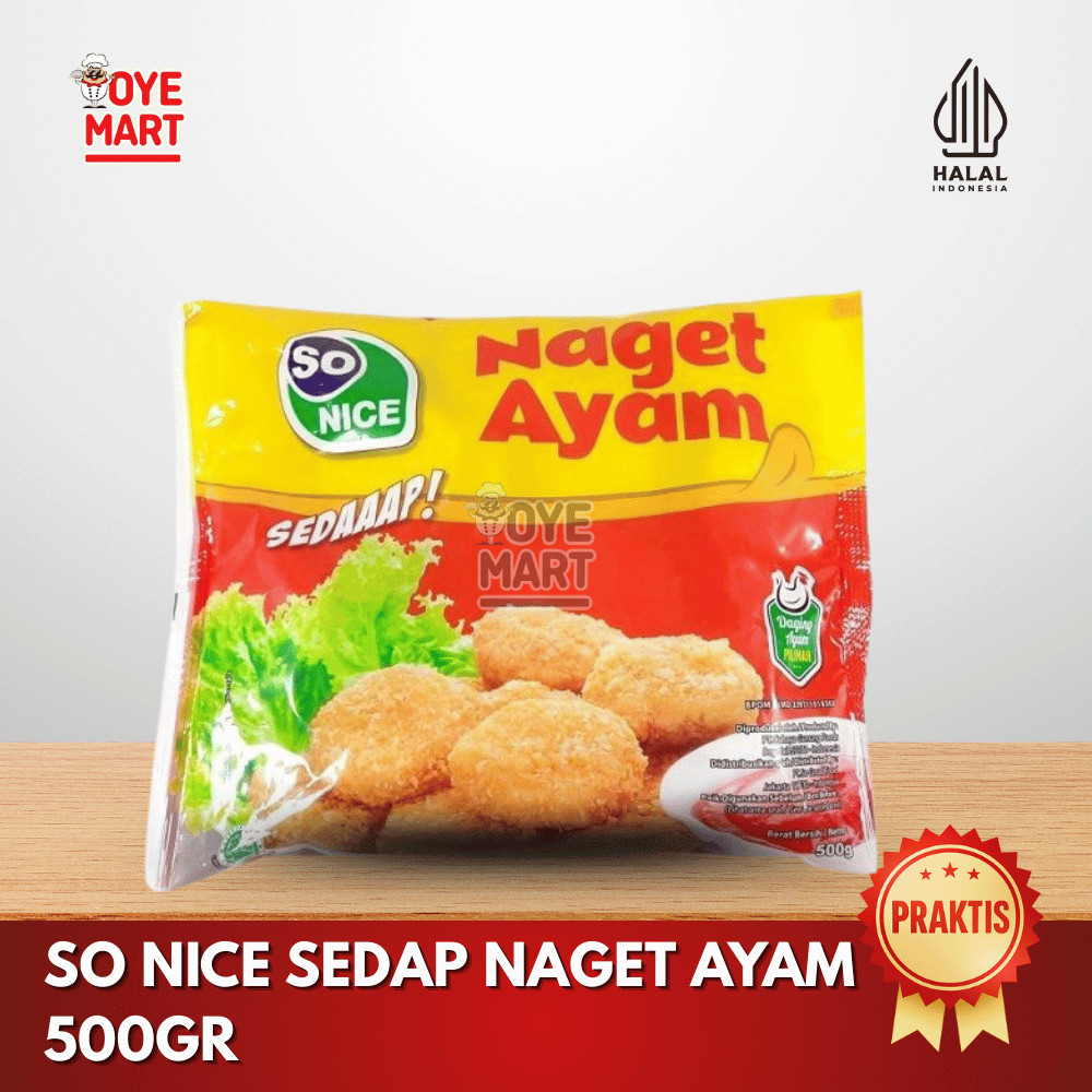 

So Nice Sedap Nugget Ayam 500gr Renyah Lembut